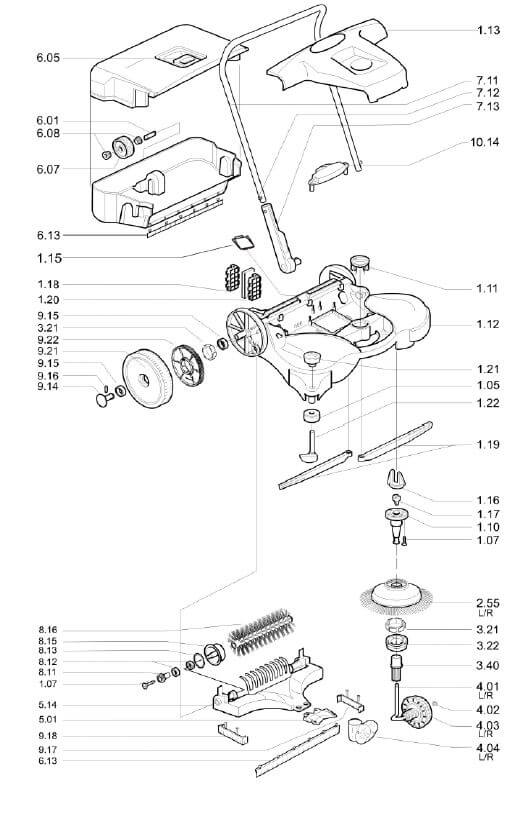 Haaga 497 Diagramme de pièces