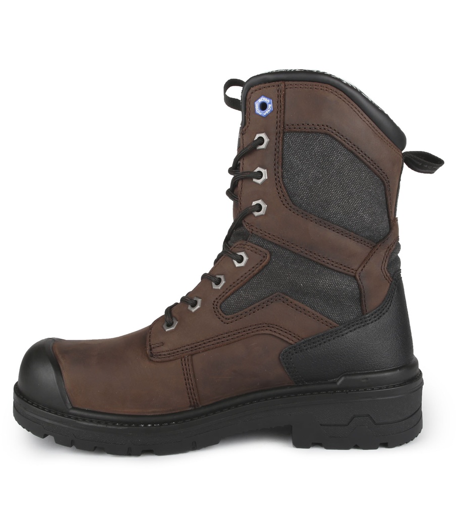 Pro-ice, Bottes de travail 8'' isolées. Semelle 4Grip 4Ice (Brun)