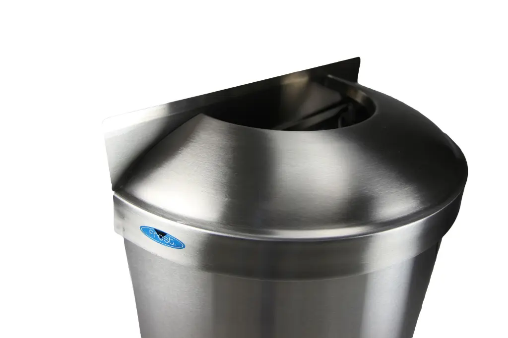 Frost code 312-S Stainless Steel Waste Receptacle Alternate Side View.webp