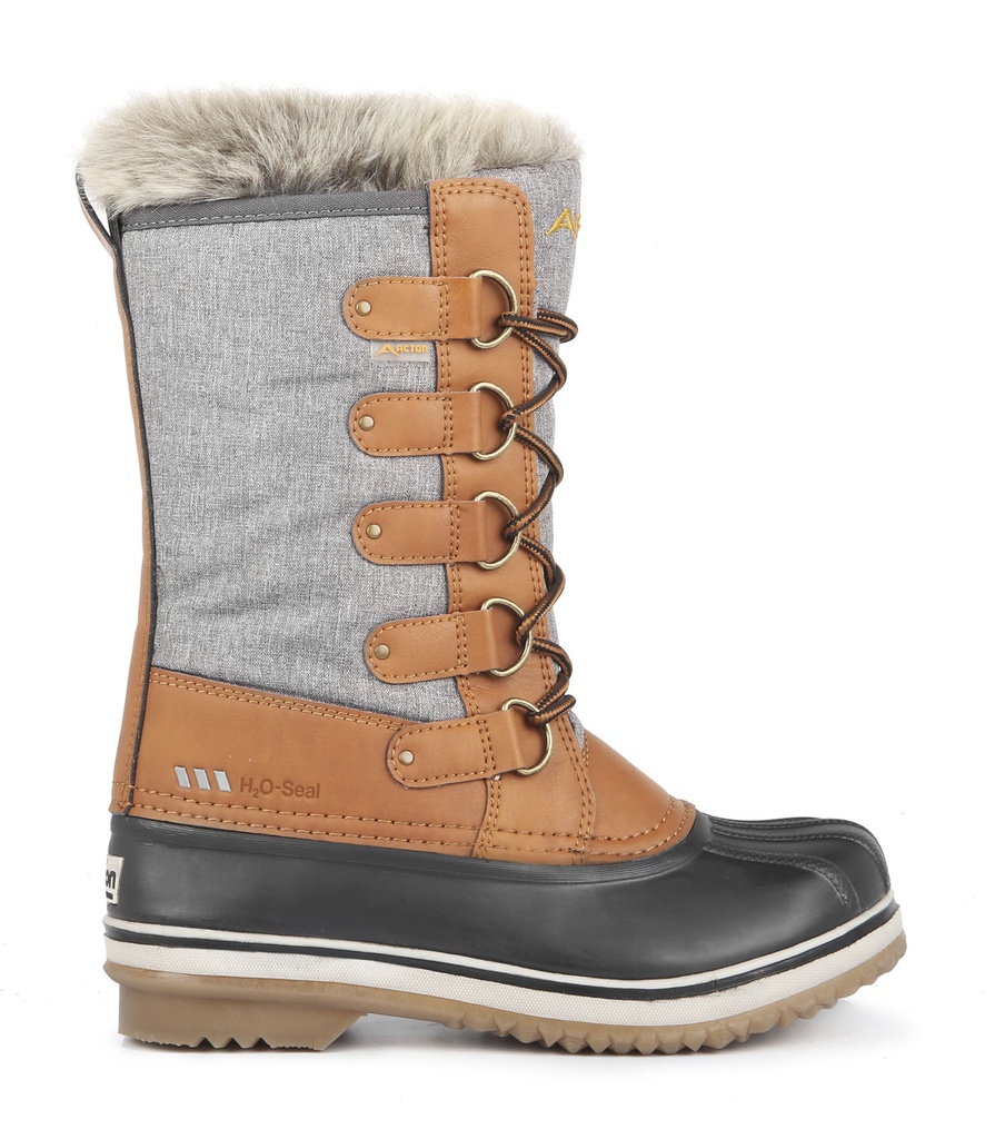 Carolyn, Bottes d'hiver 12'' pour femme. Feutre amovible  (Tan)