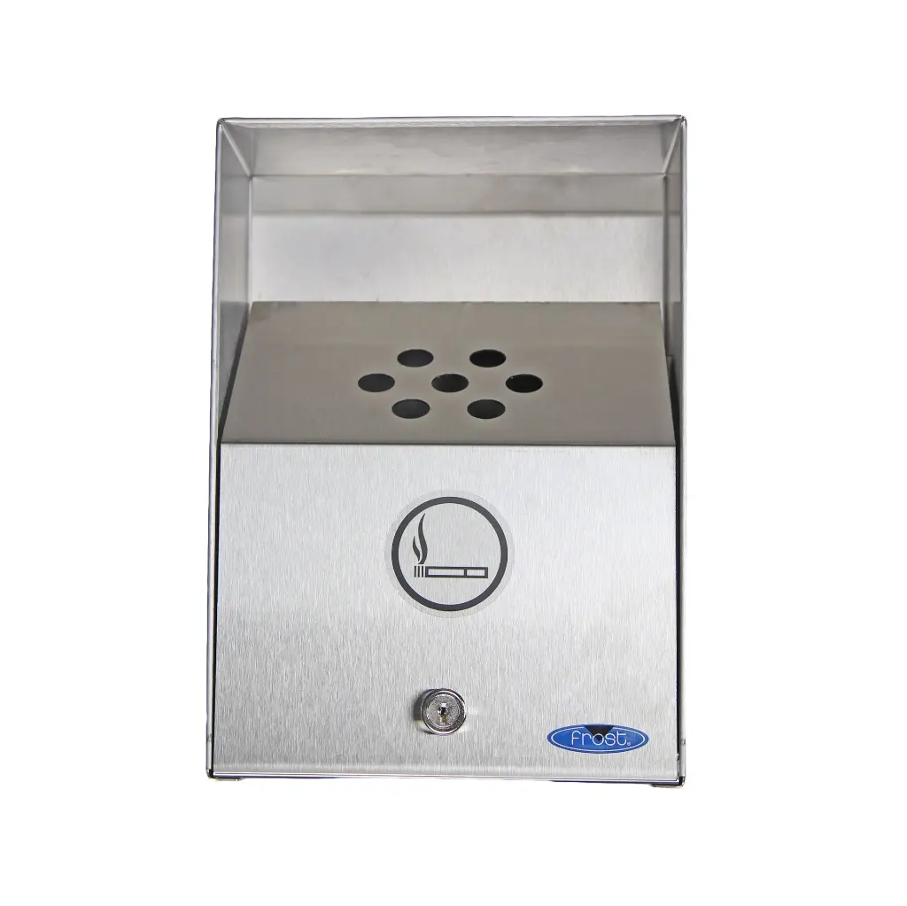 Frost code 909 Stainless Steel Outdoor Ashtray Front View.webp