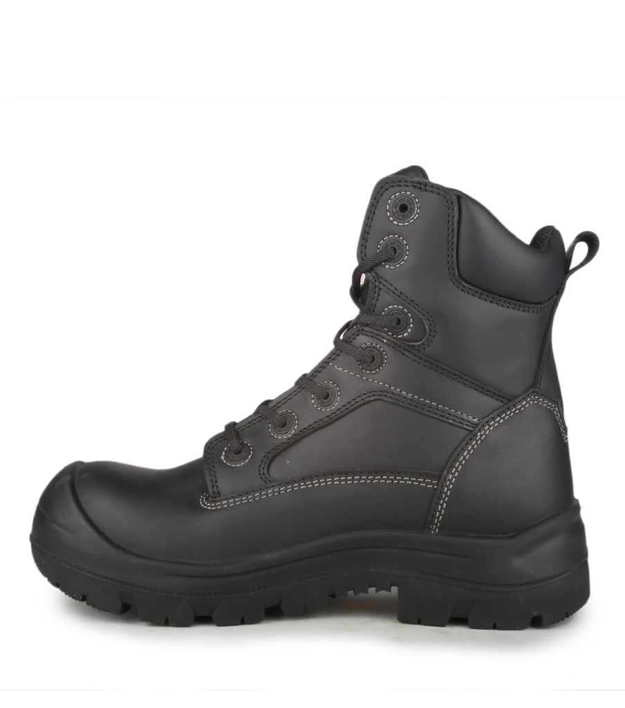 Morgan,  Bottes de travail 8'' en cuir. Semelle Vibram TC4+ CSA  (Noir)