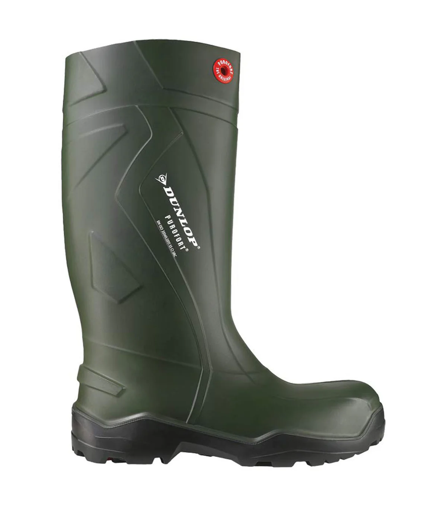  Purofort+, Bottes de pluie imperméables 15'' en PU isolées (Vert)