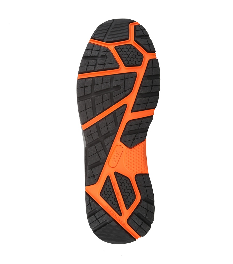 Trainer, Souliers de travail athlétiques sans métal, (Noir et Orange)