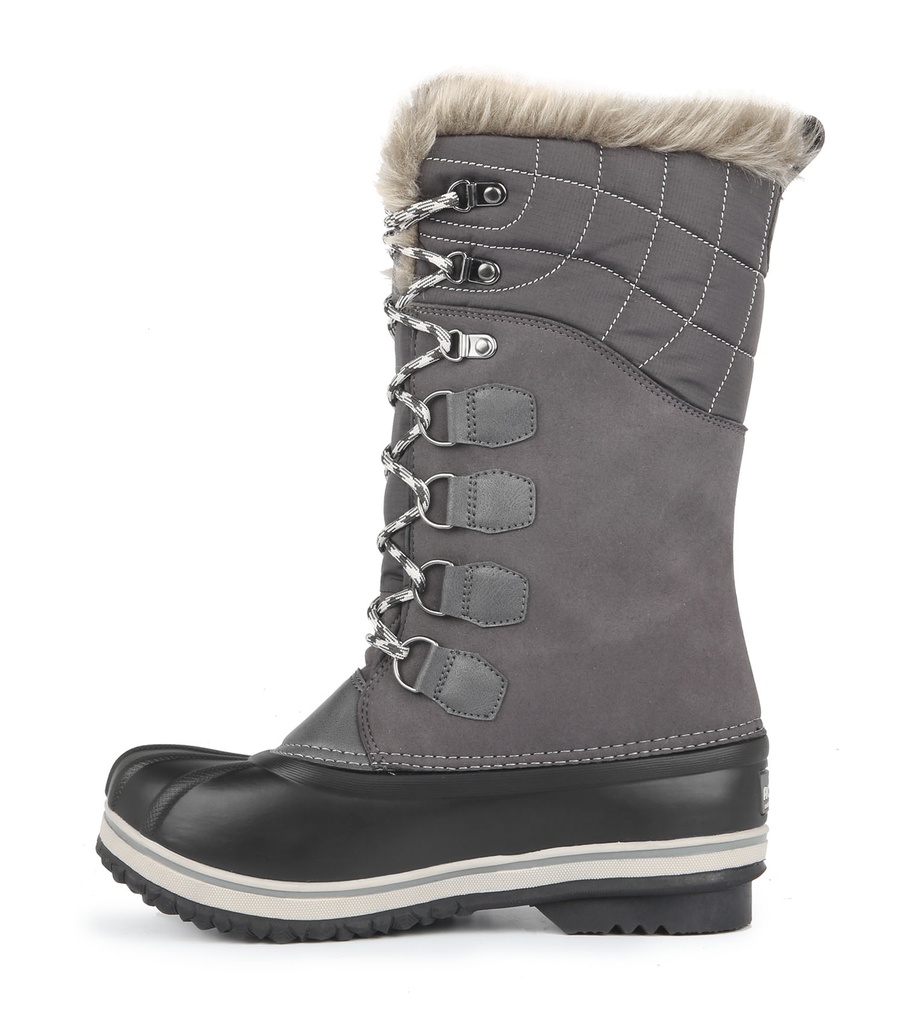 Emma, Bottes d'hiver 12'' pour femme Feutre amovible (Gris)