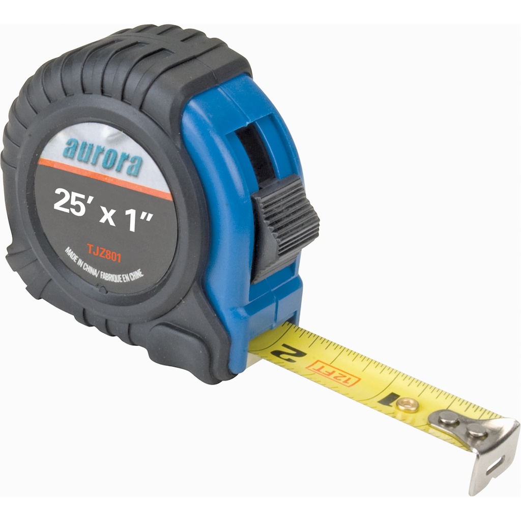 Ruban à mesurer avec verrou 1" x 25' gradué en po/pi