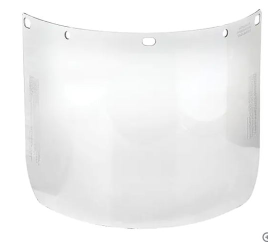 Visière plate en polycarbonate clair .60" 8" x 15.5"