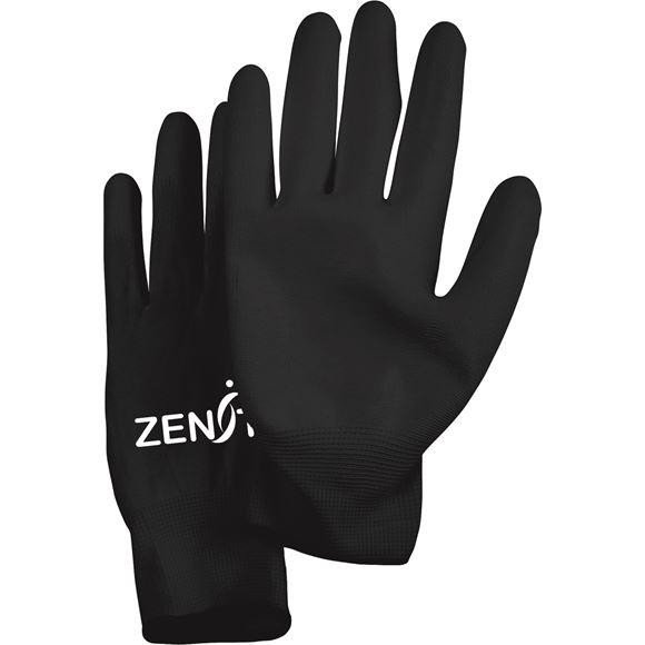 Gants en tricot de nylon noir paume enduite de polyuréthane noir taille 06/t-petit /Pr