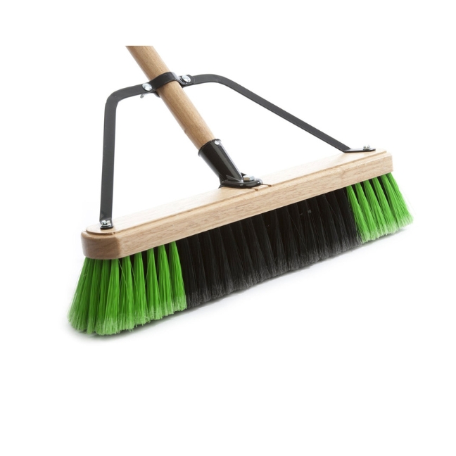 A-G Professionnel -Balai pour balayage fin, 36", assemblé, manche en bois - 60" X 1 1/8 " boulonné & tiges de renfort