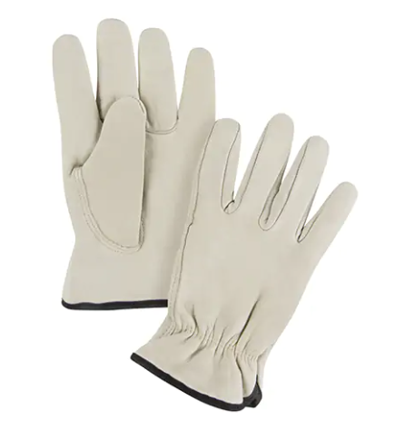 Gants de conducteur en cuir de vache doublés de coton molletonné moyen /Pr