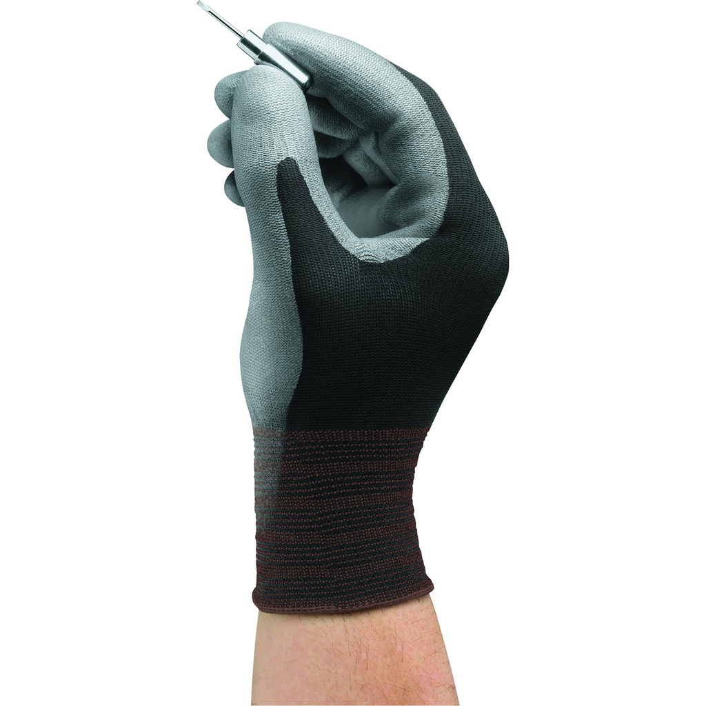 Hyflex 11-601 Gants de tricot de nylon calibre 15 paume enduite de polyuréthane gris taille 10 /Pr