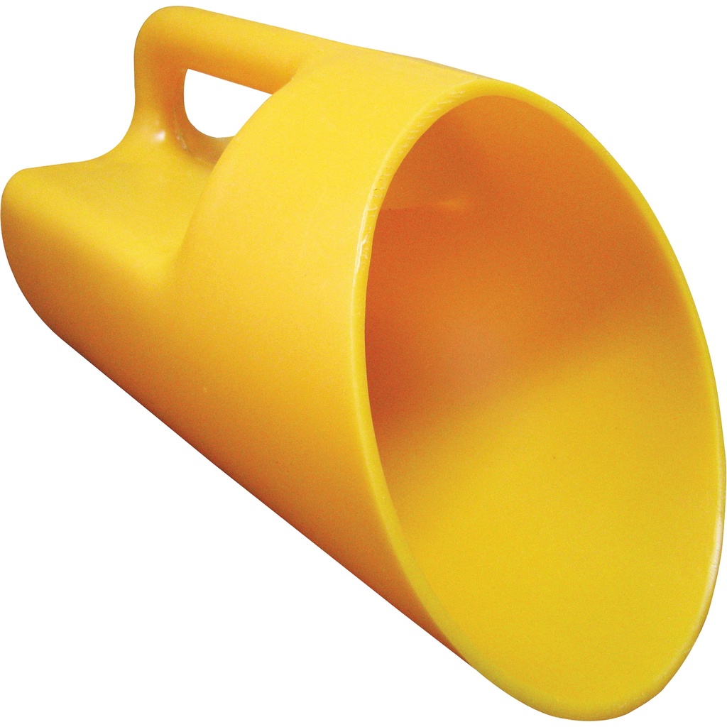 Pelle à main en polyéthylène pour sel et sable capacité jaune 1 gal