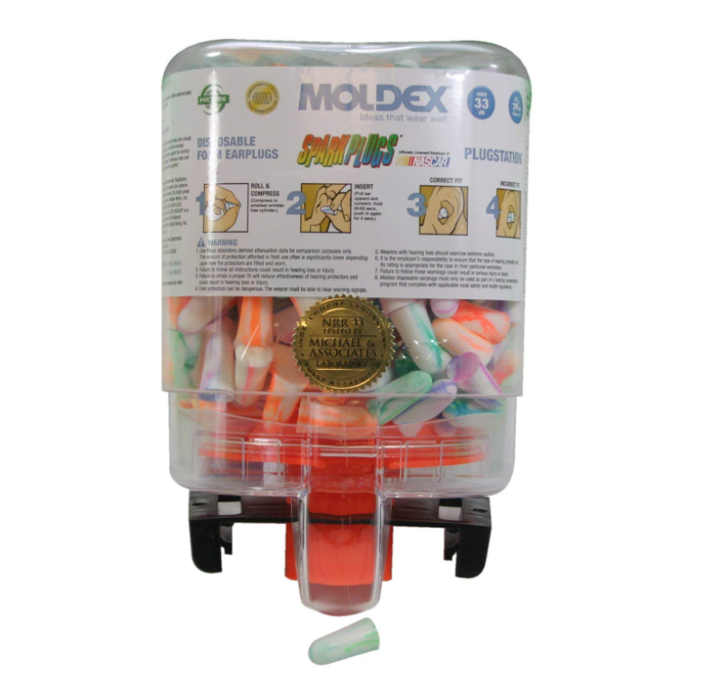 Moldex PlugStation 6644,  distributeur à bouchons d'oreille avec 250 paires de bouchons SparkPlugs NRR 33 dB
