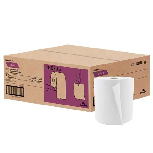 Pro Select Roll hand paper white 800' 6/Cs