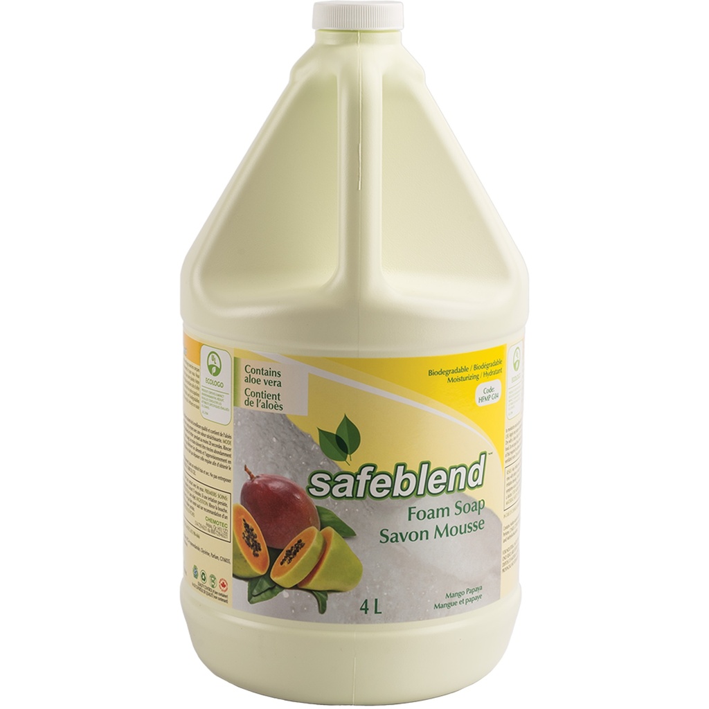 Safeblend Savon à mains moussant mangue et papaye 4 L