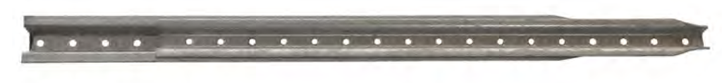 Poteau-manchon en U type 3, longueur 5', trous 2" c-c, galvanisé
