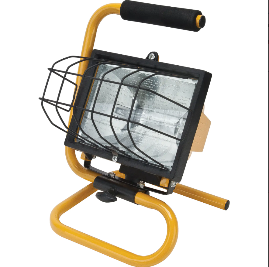 Lampe de travail halogène portative en acier 500W