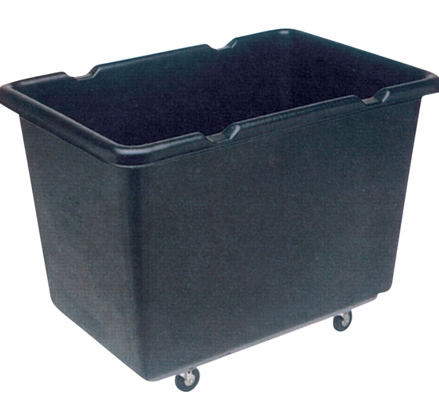 Econocarts Polyethylene cube truck 12 ft³ 200 lbs capacity 39" l x 27" w x 29" h ext. 3" corner swivel casters