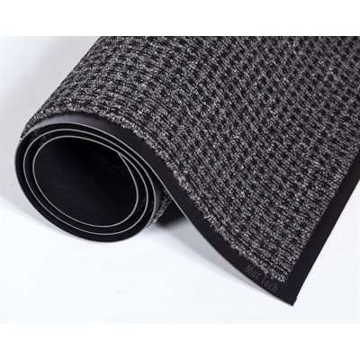 Oxford Elite Tapis gratte-pieds/essuie-pieds gris/noir 3' x 8' avec bordures