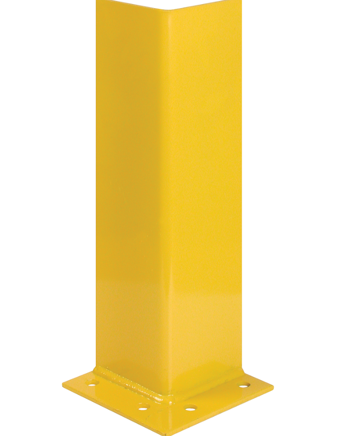 Yellow steel upright protector 7" x 7" x 18-1/4"