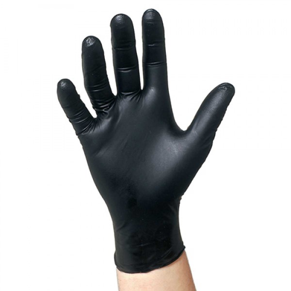 Gants jetables en nitrile noir 5mil non-poudrés X-Large 100/Bte