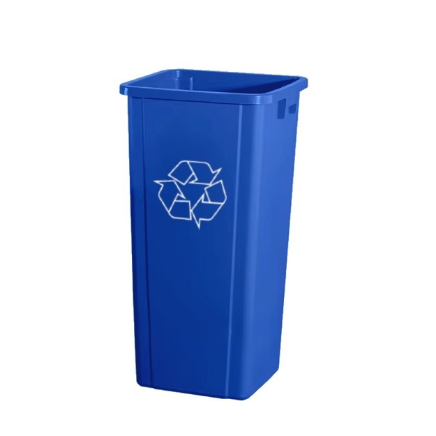 Contenant de récupération 90L bleu avec logo recyclage