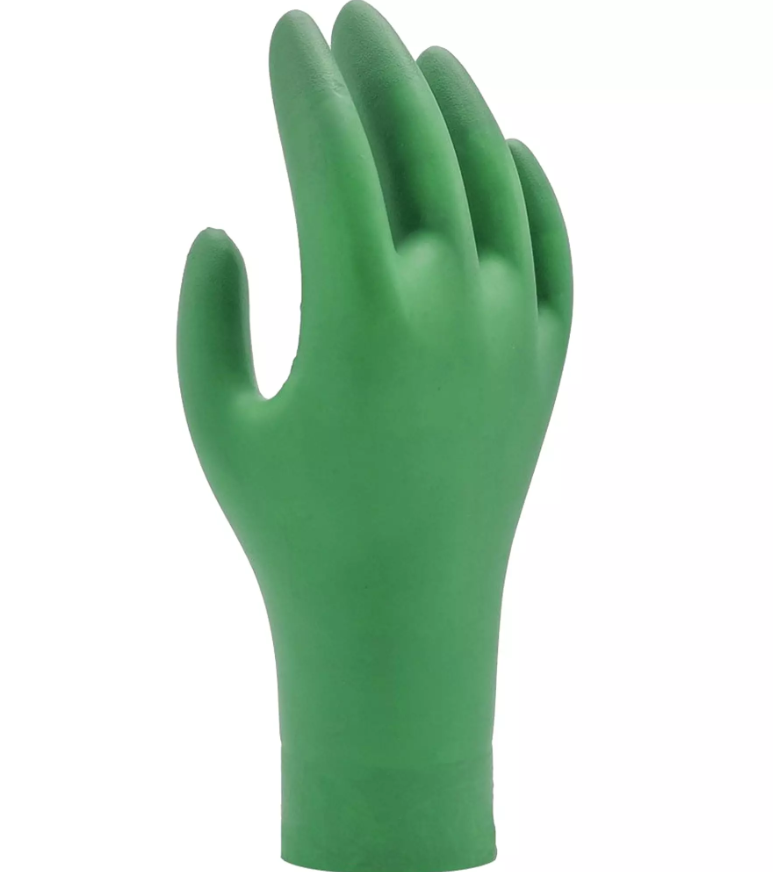 Gants jetables en nitrile vert 4mil non-poudrés small 100/Bte