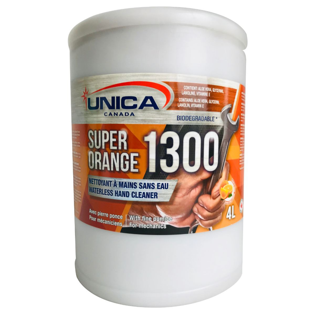 Super Orange 1400 Nettoyant à mains en crème à base de solvants d'agrumes sans abrasifs 4L