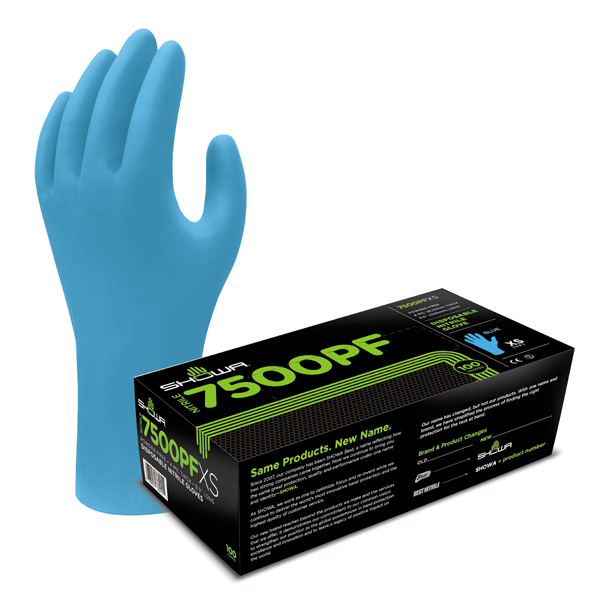 Gants jetables en nitrile bleu 4mil non-poudrés large 100/Bte