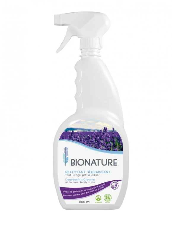 Bionature, Nettoyant dégraissant enlève la graisse et la saleté sans laisser de striures 800ml