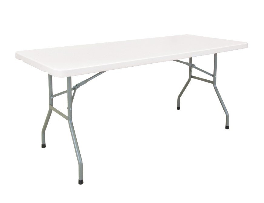 Polyethylene folding table 30" x 72" white