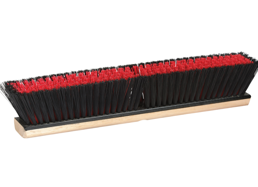 Balai-brosse 36" mélange de fibres fermes et moyennes bloc de bois