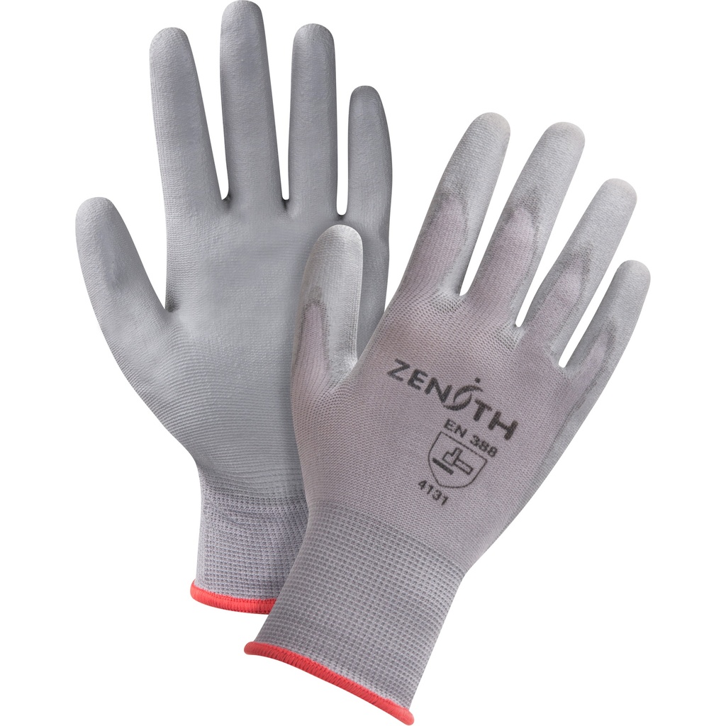 Gants en nylon enduits de polyuréthane sans DMF, 2T-Grand/11, Rêvetement Polyuréthane, Calibre 15, Enveloppe en Nylon