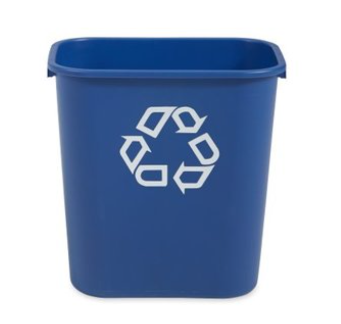  Corbeille de recyclage pour bureau 12.9 L BLEUE