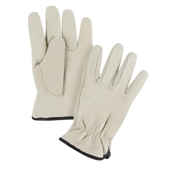 Gants de conducteur, T-Grand, Paume en Cuir fleur de vache, Molleton.