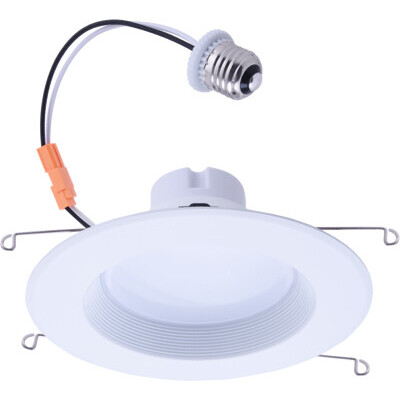 Downlight Kit 6 Inch 12W 1000lm 80CRI 2700K Dim Wet Location 120V White Baffle ES E26 Base