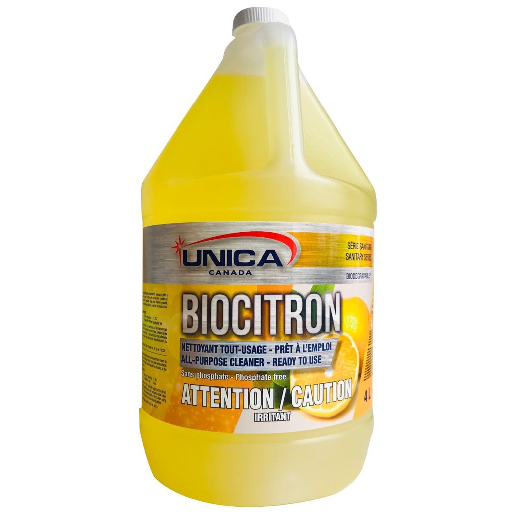 Biocitron, nettoyant tout - usagé antibactérien puissant biodégradable citron 4L