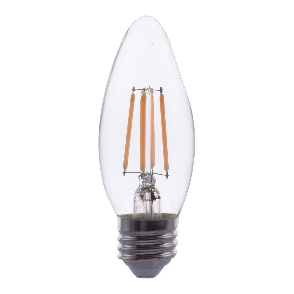 Ampoule DEL filament 4.5W B11/Claire 2700K E26 Moyen 120V graduable 