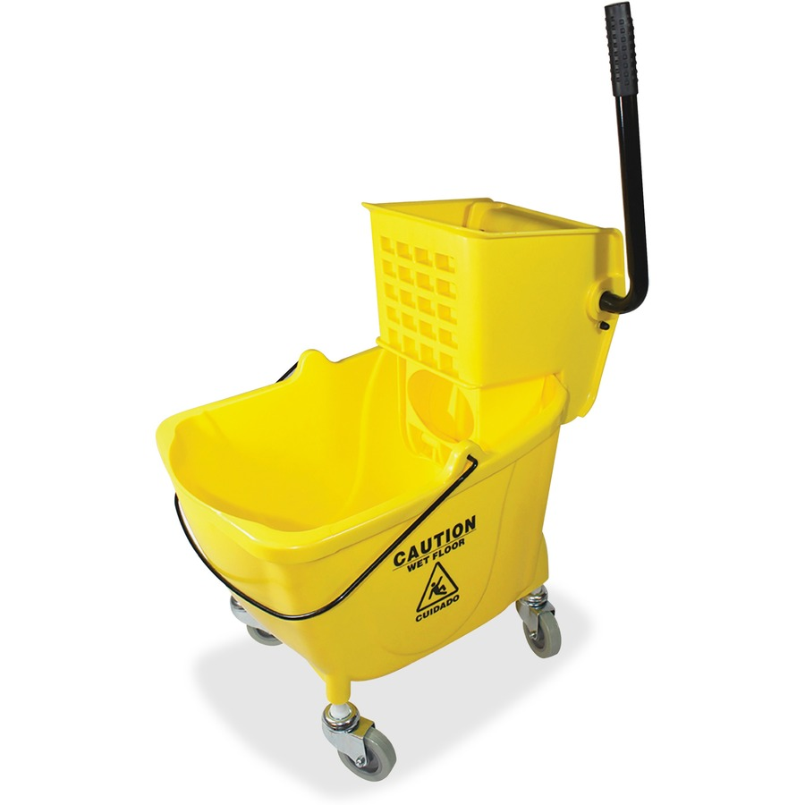  Seau pour vadrouille et essoreuse WaveBrakeMD, Pression latérale, 6,5 gal. US (26 pintes), Jaune