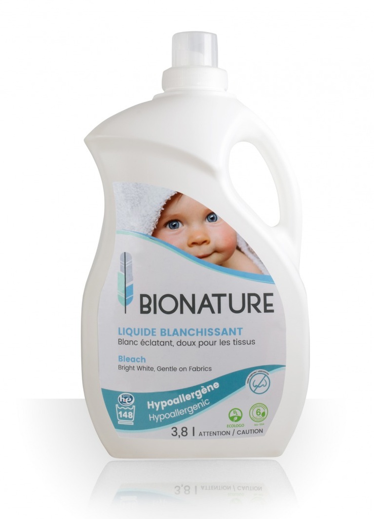 Bionature, Liquide blanchissant excellent remplaçant au javellisant sans contrainte pour les couleurs 20l