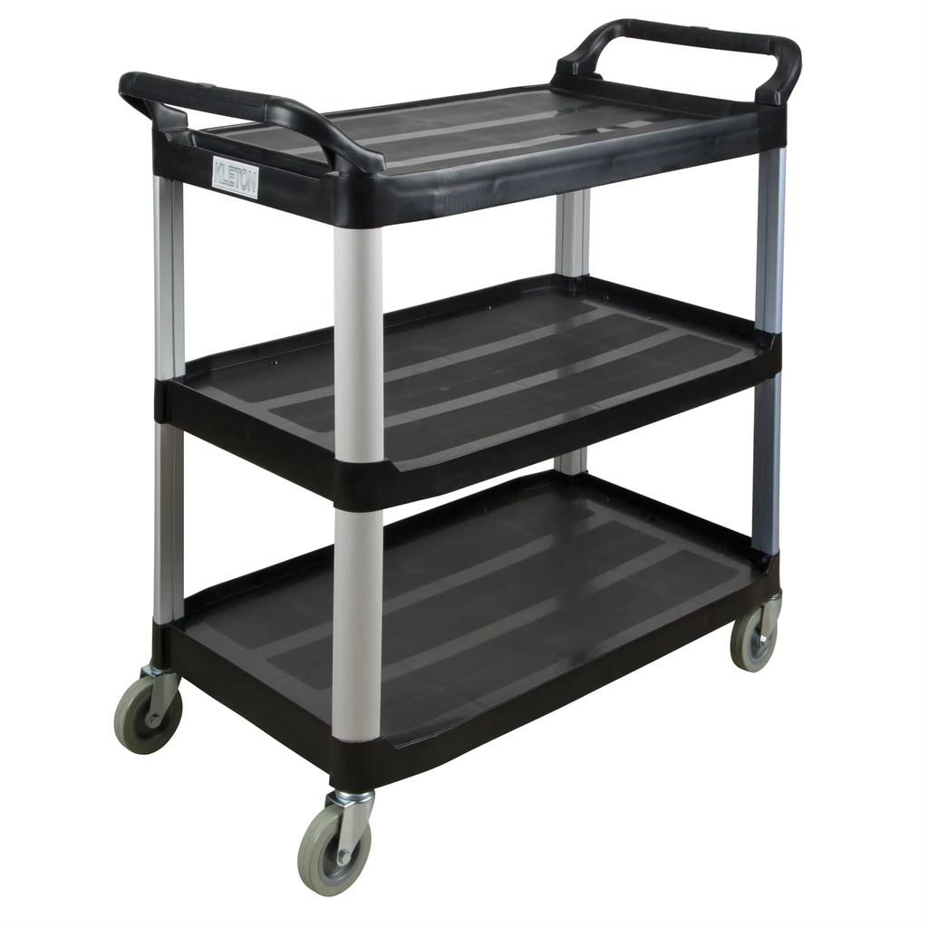 Utility Cart, 3 Tiers, 19-3/4" x 37-1/2" x 40-1/4", 250 lbs. Capacity