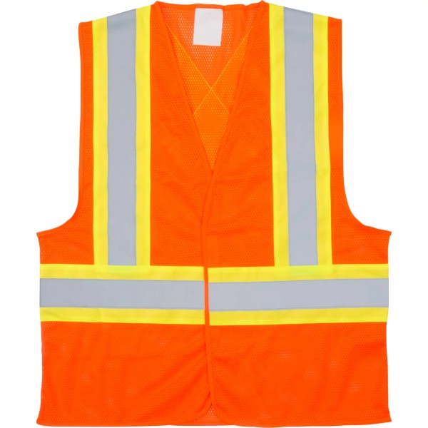 Veste de sécurité pour la circulation, Orange haute visibilité, Moyen, Polyester, CSA Z96 classe 2 - niveau 2