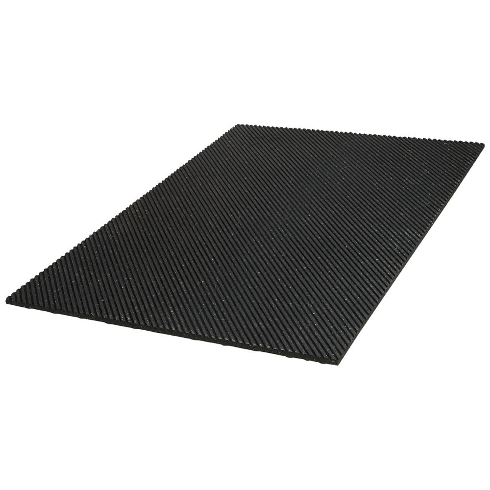 Tapis extérieur en cahoutchou extérieur, 4' x 6', noir..