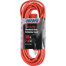 Indoor/Outdoor Extension Cords, 16/3 AWG, 13 A, 25'