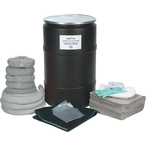 Spill Kit, Universal, Drum, 55 US gal. Absorbancy