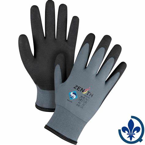 Gants à paume enduite de polyuréthane léger, 9/Grand, Rêvetement Polyuréthane, Calibre 13, Enveloppe en Polyester Blanc