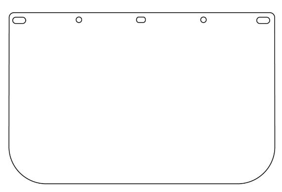 Visière de sécurité en PETG universelle - 0.04" po d'épaisseur