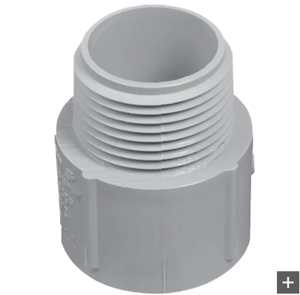 Adaptateur Mâle En PVC Schedule 40 Pour Fin De Parcours 1-1/4 Pouces