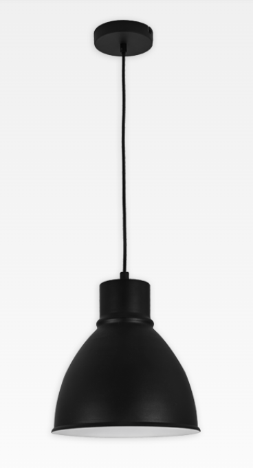 Pendant mount island light round 7-7/8" dia. x 7-7/8" H E26 black