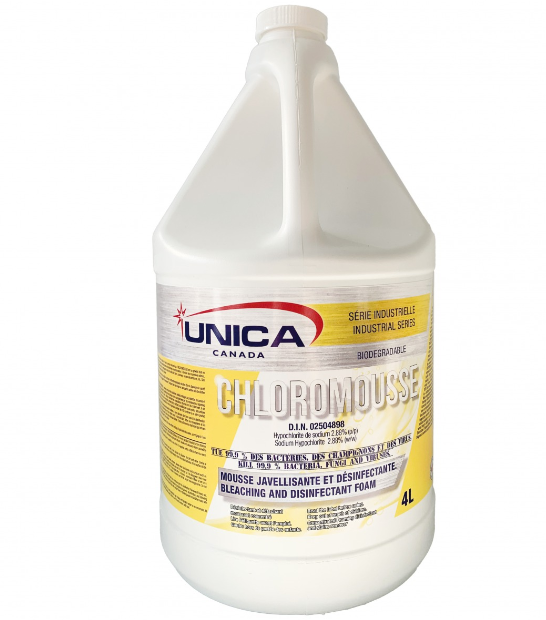 Unica, Chloromousse Nettoyant détachant désinfectant 20L